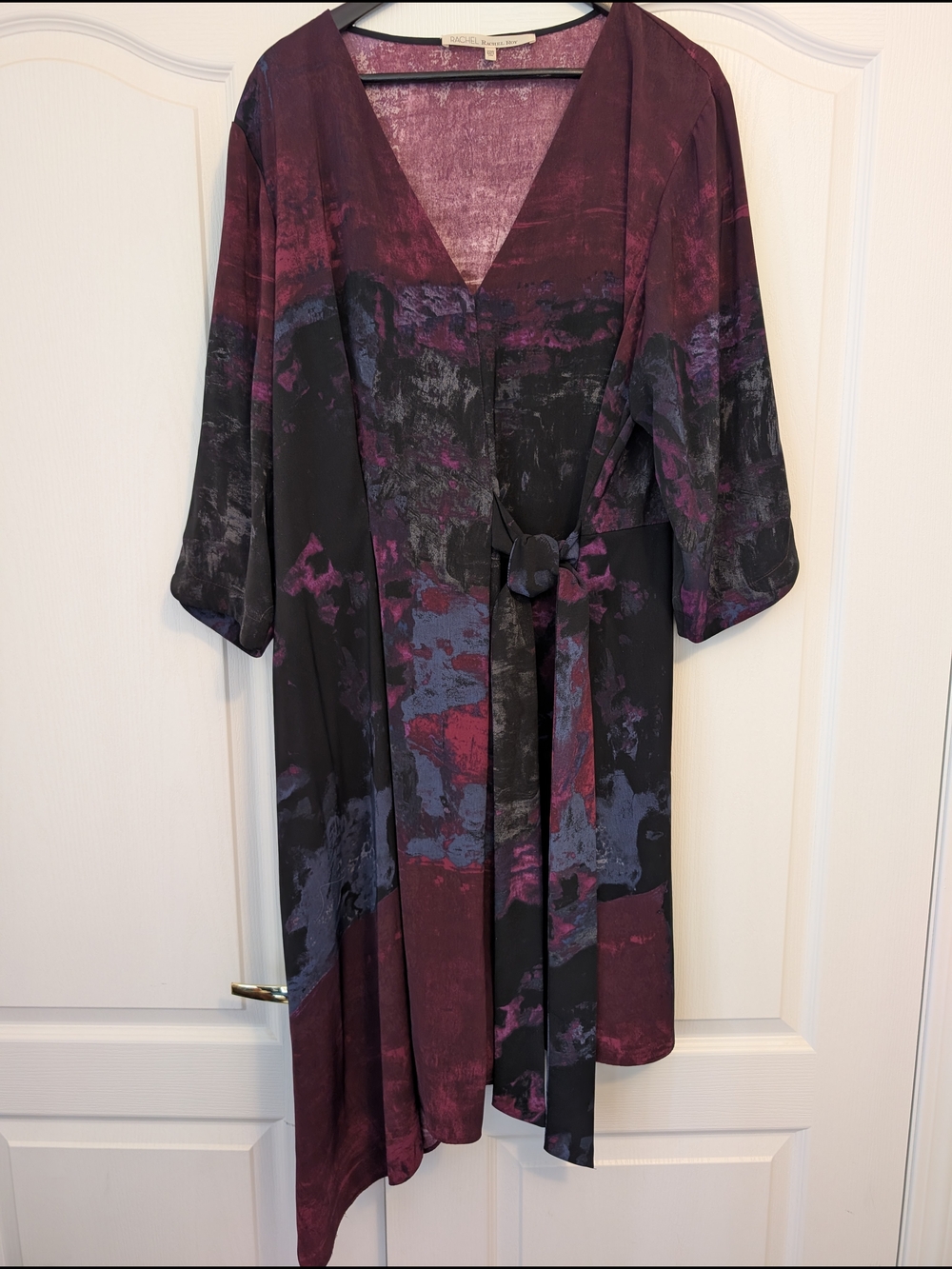 RACHEL Rachel Roy Plum, Black & Blue Abstract Dress